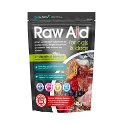 Raw Aid for Cats Dogs Vitamin Supplement GWF Nutrition